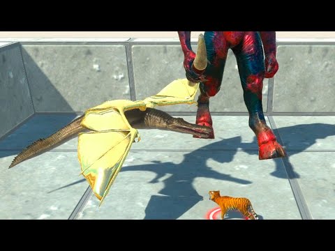 Giant Kozarog Demon & Flying Machimosaurus Rex vs RANDOM UNITS - Animal Revolt Battle Simulator