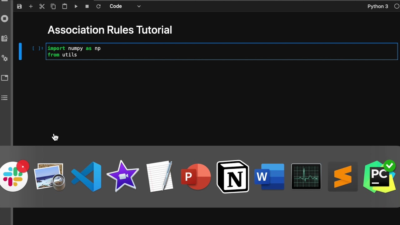 Tutorial 1: Part 3A: Coding the apriori algorithm in Python