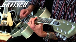 Video thumbnail for Gretsch G6120SH Brian Setzer Highland Green Hot Rod | Featured Demo | Gretsch Guitars by Gretsch Guitars