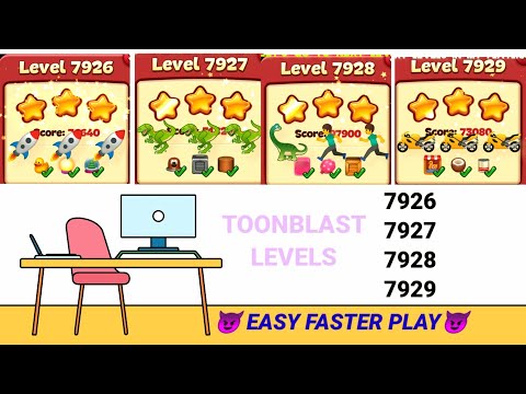 Toon Blast Level 7926|7927|7928|7929 ✨Clear in first time✨