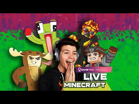 GAME PINK LIVE! Minecraft Charity Stream with Unspeakable, Moose, and Logdotzip!