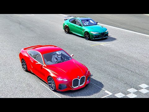 Thumbnail for BMW Concept 4 2020 vs Alfa Romeo Giulia GTAm by Alfa Romeo, BMW, Car