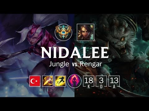 Nidalee Jungle vs Rengar - TR Challenger Patch 8.21