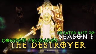 Condemn Crusader Season 1 The Destroyer Gameplay - Diablo 3 Reaper of Souls