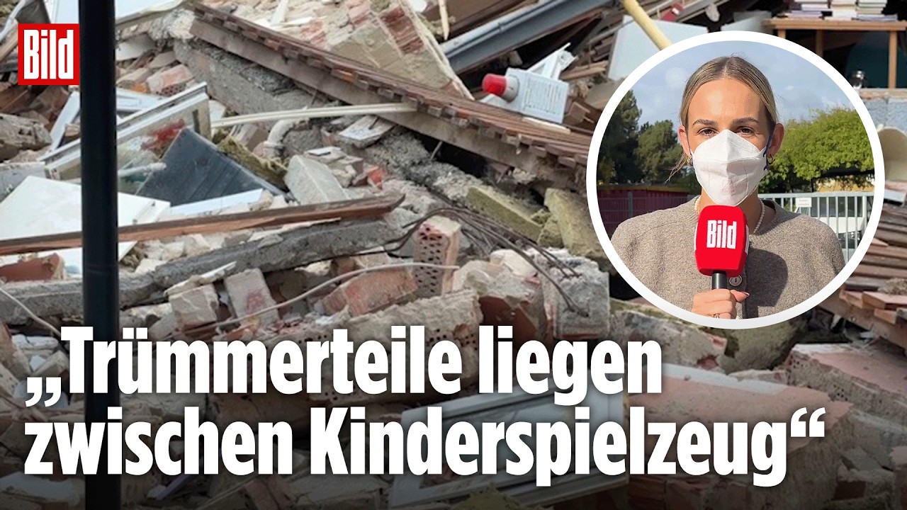 EXPLOSION IN KITA: Gebäude in Wolfsburg stürzt komplett ein!