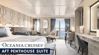 Oceania Allura | Aft Penthouse Suite Full Walkthrough Tour & Review | 4K