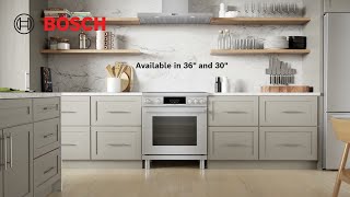 Bosch 800 Series Induction freestanding range 36'' Stainless Steel HIS8655U Picture
