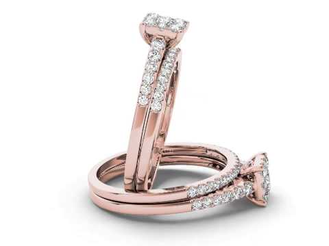 10k Rose Gold 1/2ct TDW Diamond Engagement Ring Set (H-I, I1-I2)