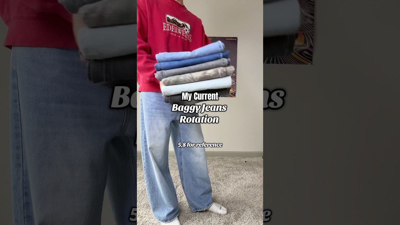 my denim rotation 🔥#jeans #fashion #streetwear #mensfashion #shorts