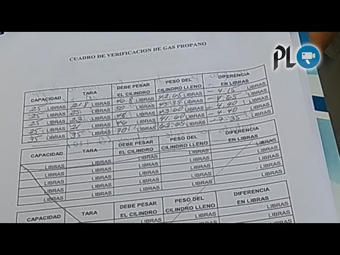 Cilindros de gas no tienen peso exacto denuncia la Diaco