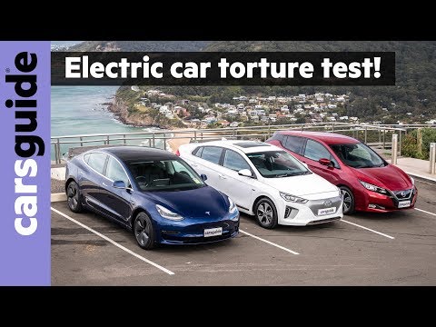 Tesla Model 3 v Nissan Leaf v Hyundai Ioniq Electric: 2019 comparison review