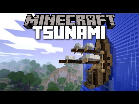 Minecraft TSUNAMI MOD / FLOOD THE WHOLE OF NEW YORK AND WATCH IT FLOAT!! Minecraft