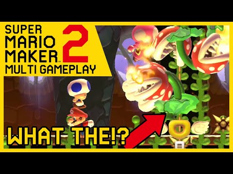 Super Mario Maker 2 Multiplayer This Piranha Boss Is Nuts!