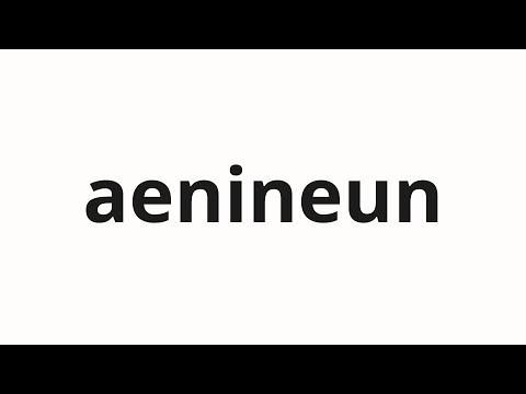 How to pronounce aenineun | 애니는 (Annie in Korean)