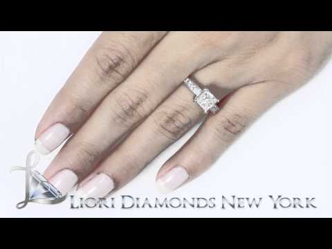 ER-SOLD-179 - 2.39 Carat E-SI1 Certified Princess Cut Diamond Engagement Ring 18k White Gold