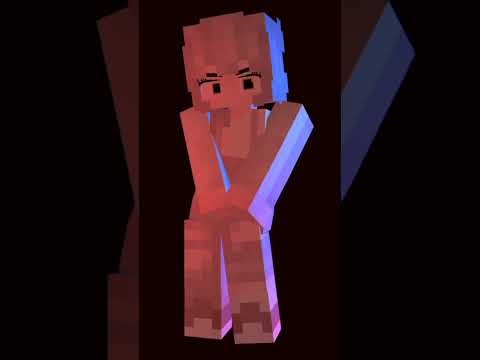 Little Cute Girl Teddy Bear Pink - Bellamy Demon Dance - minecraft animations #shorts
