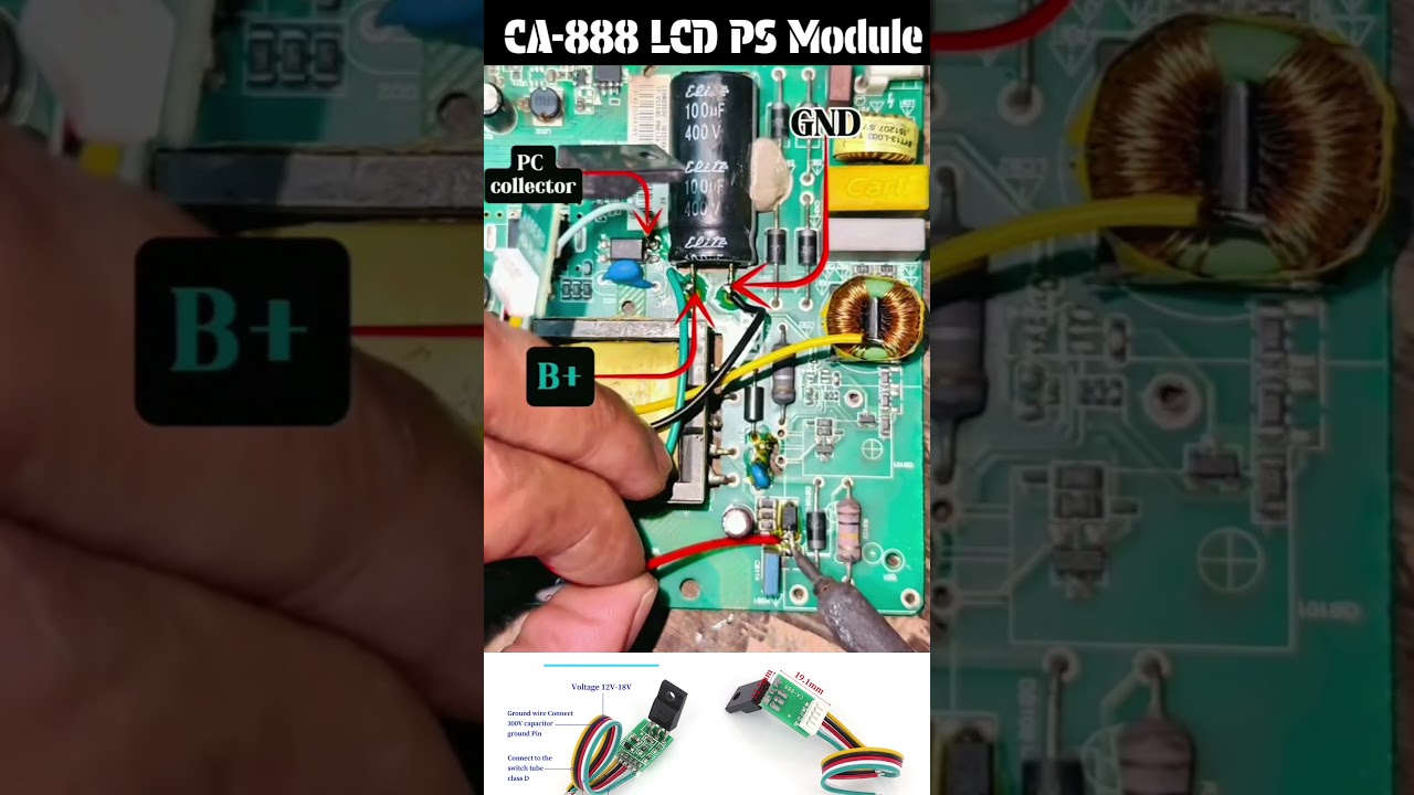 CA-888 40W LCD Universal Power Supply Board Module Switch Tube 300V for LCD Display TV Maintenance