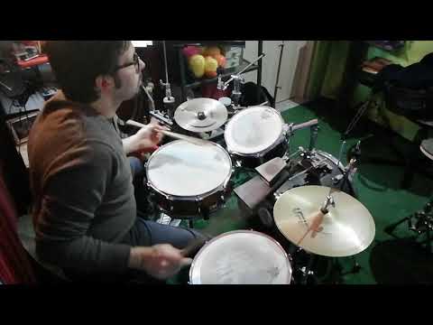 Polyrhythmic and melodic afro groove interpretation from "drum set exercise book"