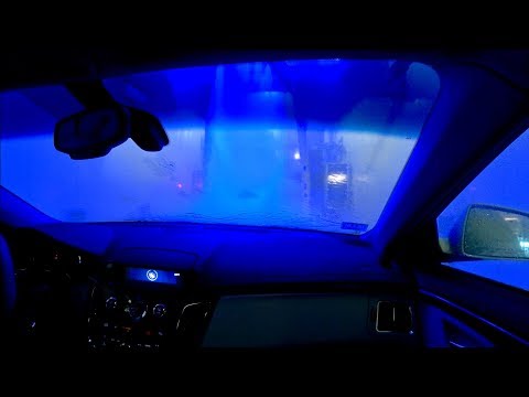 Trippy Touchless Car Wash - ASMR POV (Binaural Audio) in Cadillac CTS-V