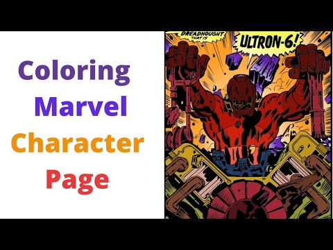 Coloring a Marvel Character on the iPad Pro 2020