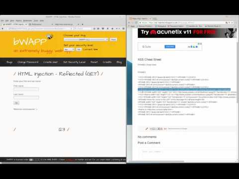 bWAPP - HTML Injection - Reflected (GET)