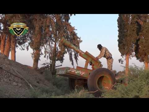 استهداف مطار دير الزور العسكري بمدفع محلي الصنع من قبل كتائب لواء أهل الأثر