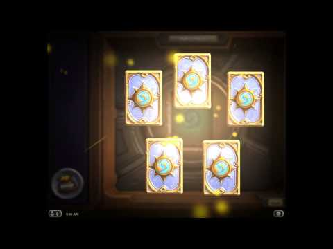 Opening 1 pack ( 1 Legendary, 2 Rares, 2 Common) - Hearthstone