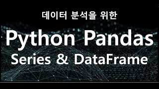 Python Pandas 실무 데이터 분석 1탄 (Series / Dataframe 구조) #Python #파이썬 #Pandas