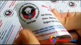 760 micron Bursa trafik şube, minik trafik elçisi kartı. Matbaamarket.net