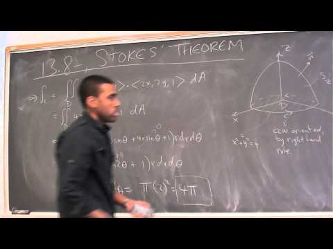 Math 392 Lecture 16 - Stokes' theorem and the beginning of Divergence theorem