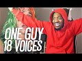 ONE GUY, 18 VOICES! (Post Malone, Eminem, Michael Jackson, etc...) (REACTION!!!)