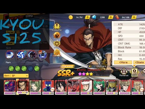 Review akun viewers Kyou server 125, Isi nya rapi sekali ! One Punch Man The Strongest