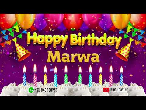 Marwa Happy birthday To You - Happy Birthday song name  Marwa 🎁