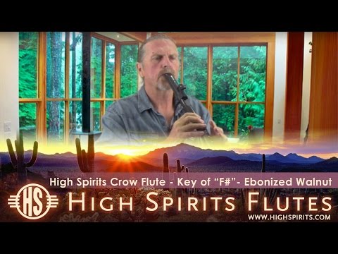 Crow Flute - key of F# - Ebonized Walnut