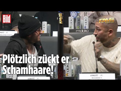 Ekel-Geschenk für Diogo | FAME FIGHTING 2 Pressekonferenz