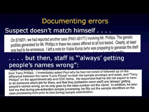 What can go wrong with DNA profiling