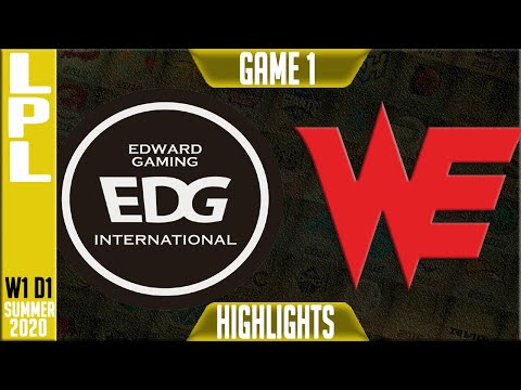 EDG vs WE Highlights Game 1 | LPL Summer 2020 W1D1 | Edward Gaming vs Team WE G1