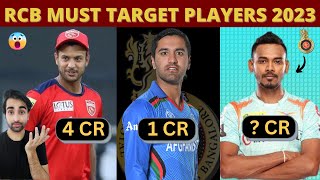 RCB Budget Friendly TARGET Players in IPL 2023 Auction | RCB 2023 Squad |  IPL 2023 Players List