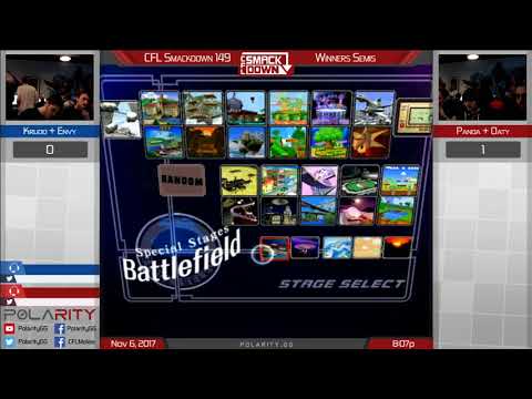 CFL Smackdown 150 Melee - Krudo + Envy vs Panda + Oaty - Doubles Winners Semis