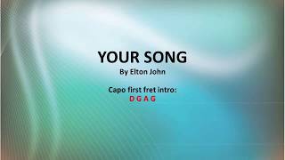 Your Song by Elton John - Easy chords and lyrics