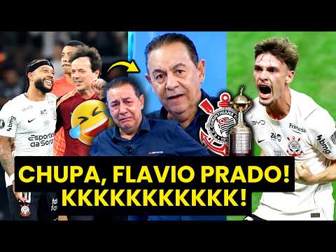 CHUPA, FLAVIO PRADO!!! KKKKKK! CORINTHIANS AVANÇA ÀS QUARTAS DA LIBERTADORES, e ELE TEVE QUE ATURAR!