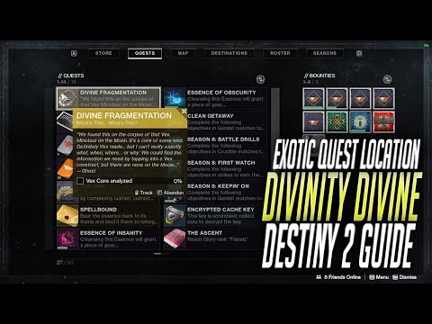 Divinity Divine Fragment Exotic Quest Location | Destiny 2 Shadowkeep