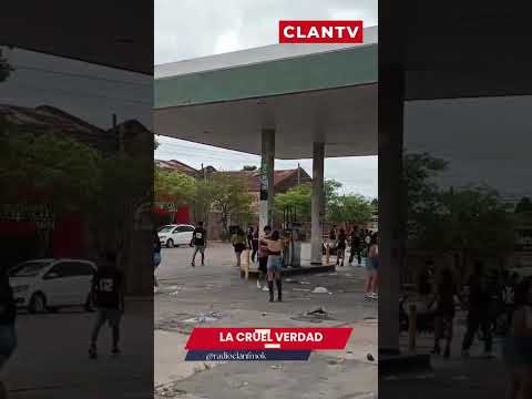CHARATA CHACO desorden se originó en una estación de servicio sobre avenida Pringles entre jóvenes,