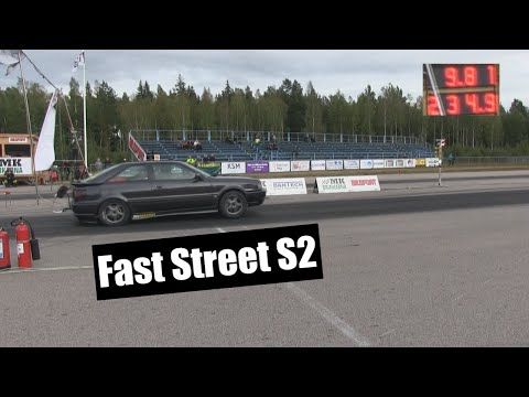 Audi S2 In Full Street trim Doing 9 sec Runs