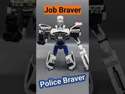3 Minute Reviews #jobraver #police #braver #toyota #crown #droid #transformer #gimmick #springloaded
