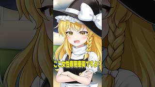 女性専用車両に乗るおじさんと魔理沙【ゆっくり茶番】