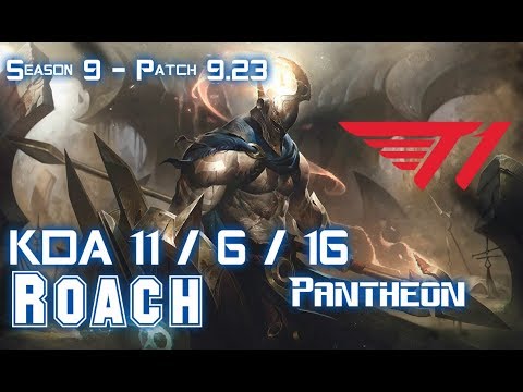 SKT T1 Roach PANTHEON vs RENEKTON Top - Patch 9.23 KR Ranked