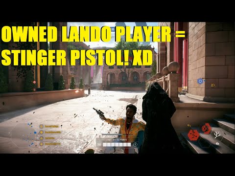 Star Wars Battlefront 2 - Owned Lando player pulls out Stinger Pistol! Emperor Palpatine Killstreak!
