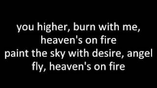 KISS - Heaven&#39;s on fire - Lyrics