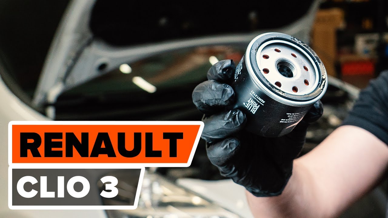 Kuinka vaihtaa moottoriöljy ja öljynsuodatin Renault Clio 3-autoon – vaihto-ohje